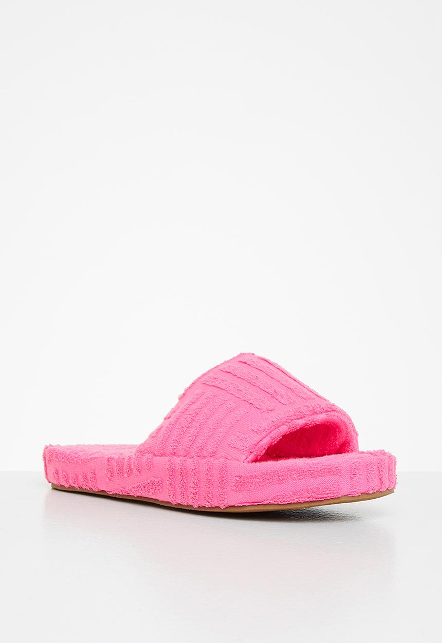 Public Desire - Juicy terry towelling slider - pink