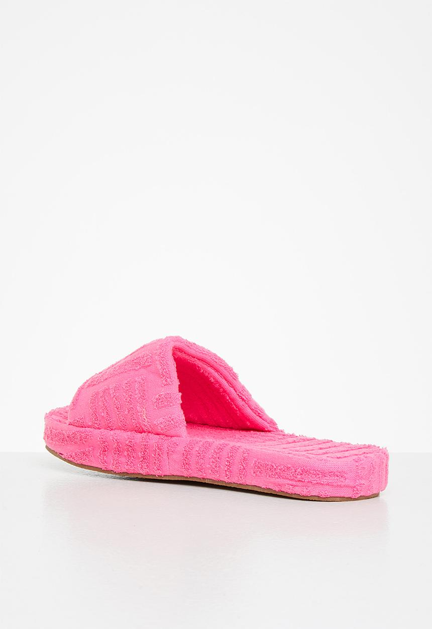 Public Desire - Juicy terry towelling slider - pink