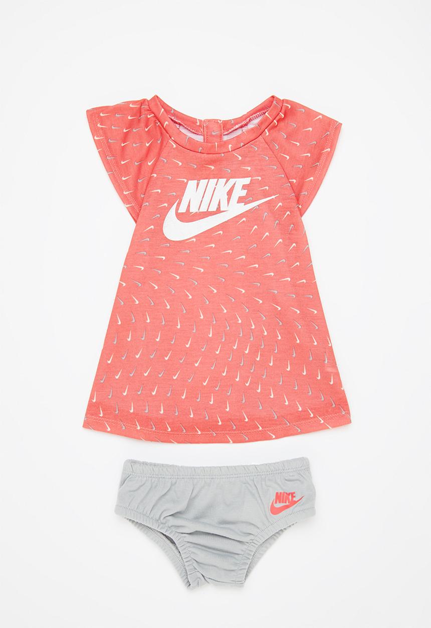 Nike - Nike girls essentials + dress - pink & light grey 