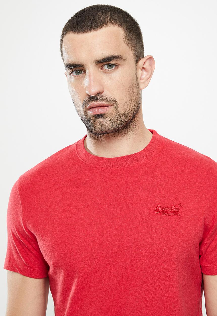 Superdry. - Vintage logo tee - work red marl
