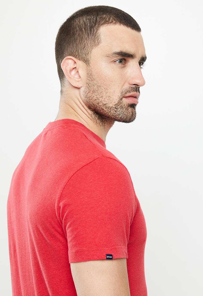 Superdry. - Vintage logo tee - work red marl