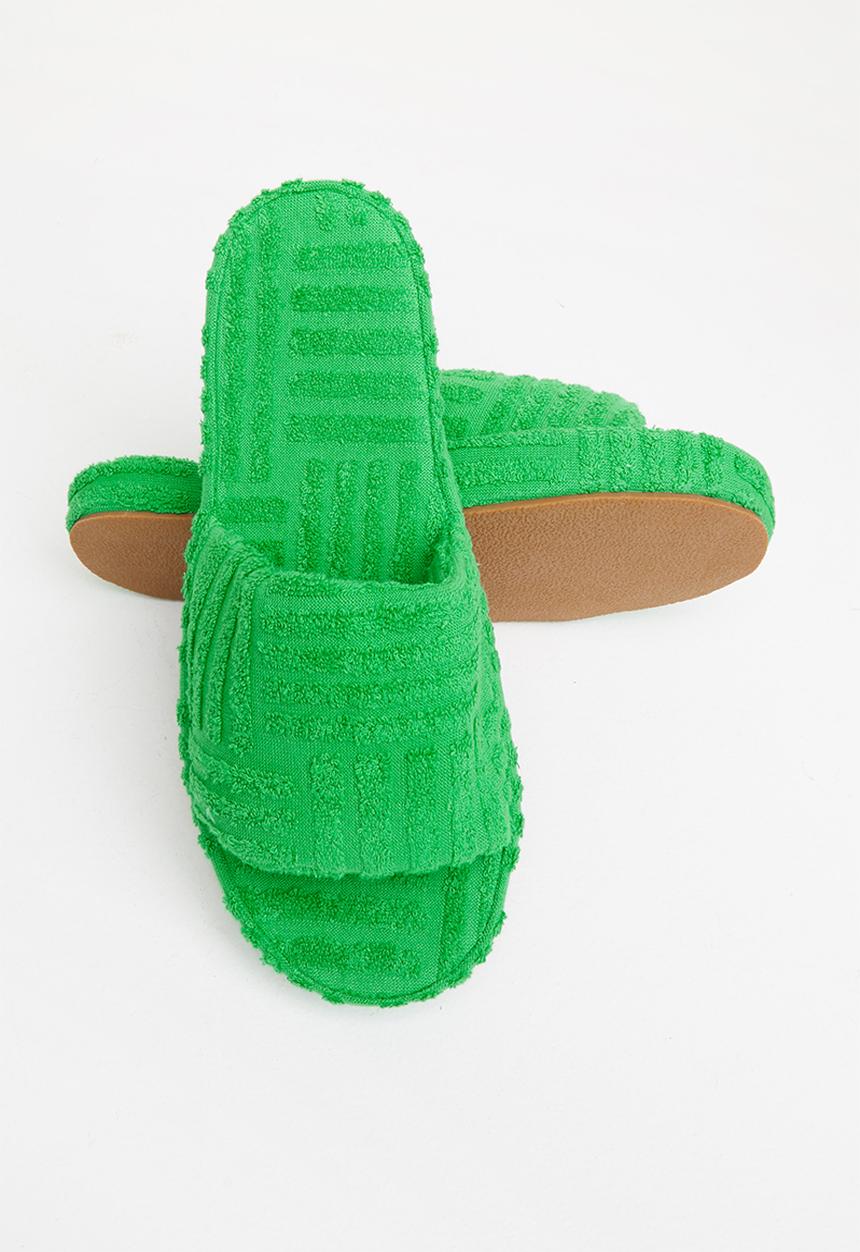 Public Desire - Juicy terry towelling slider - green