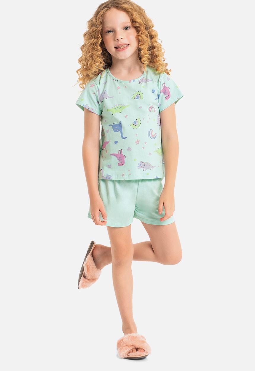 Quimby - Blouse and shorts pyjama - green