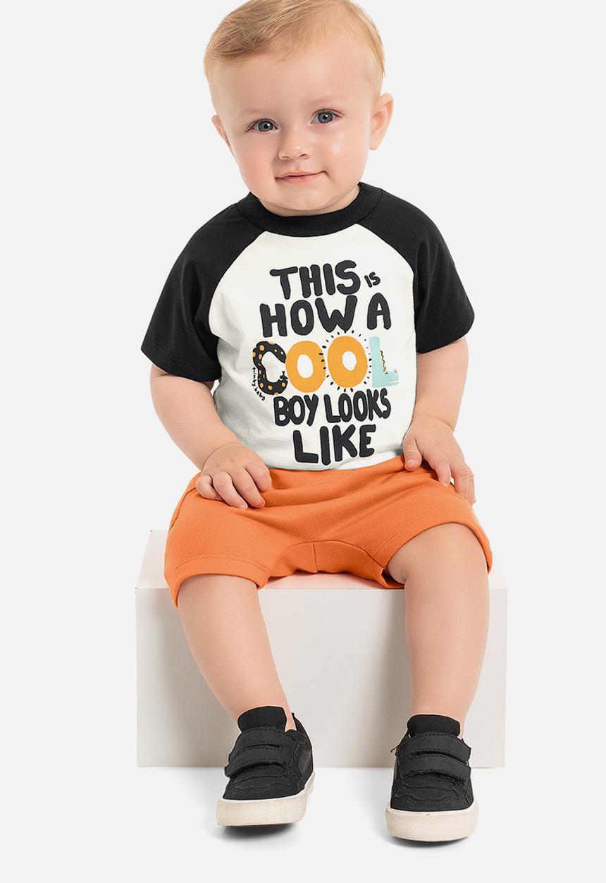 Quimby - Jersey tee and sweat shorts - off white