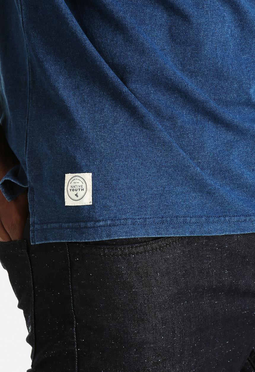 Native Youth - Dip Dye Indigo Polo