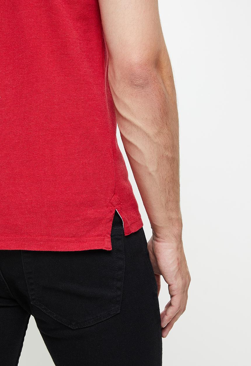 Superdry. - Classic short sleeve polo - hike red marle