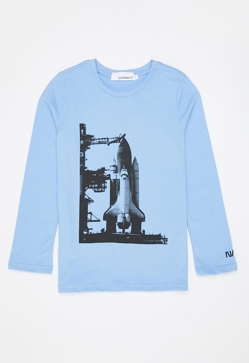 Superbalist - Boys nasa long sleeve top - sky blue