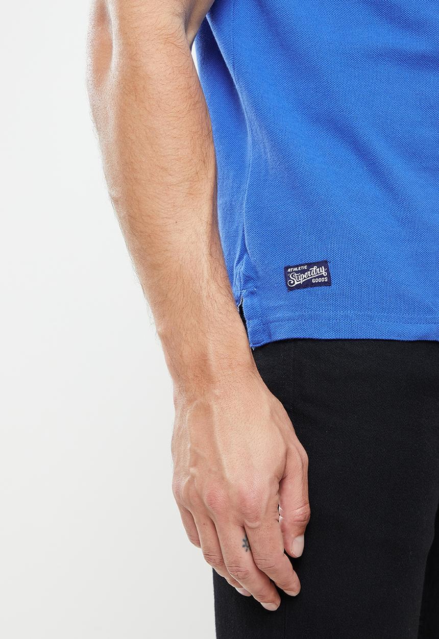 Superdry. - Superstate short sleeve polo - eagle blue