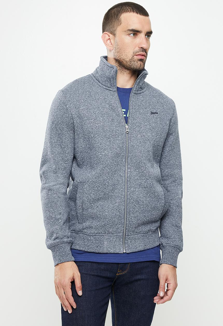 Superdry. - Vintage logo  zip track - tois blue grit