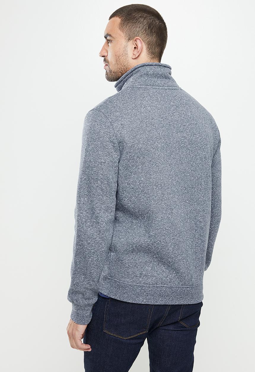 Superdry. - Vintage logo  zip track - tois blue grit