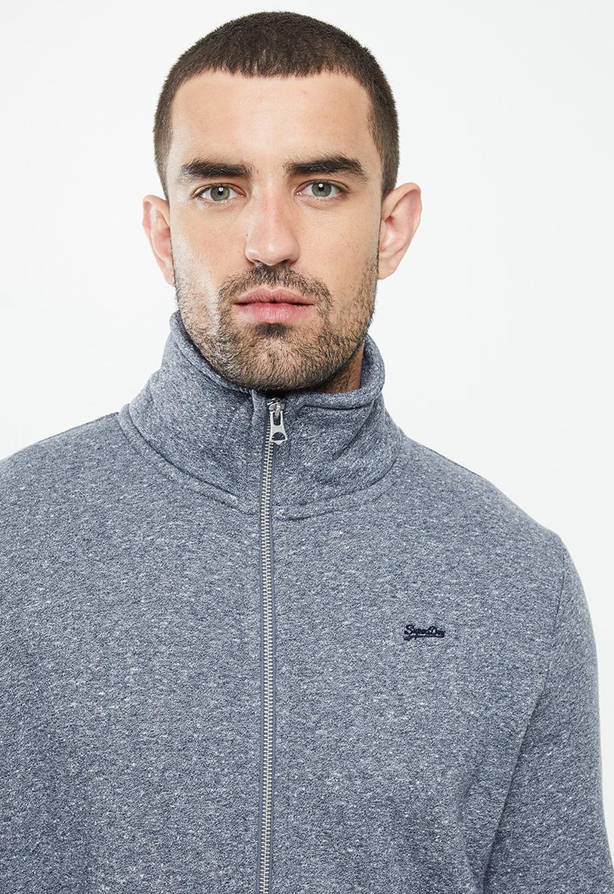 Superdry. - Vintage logo  zip track - tois blue grit