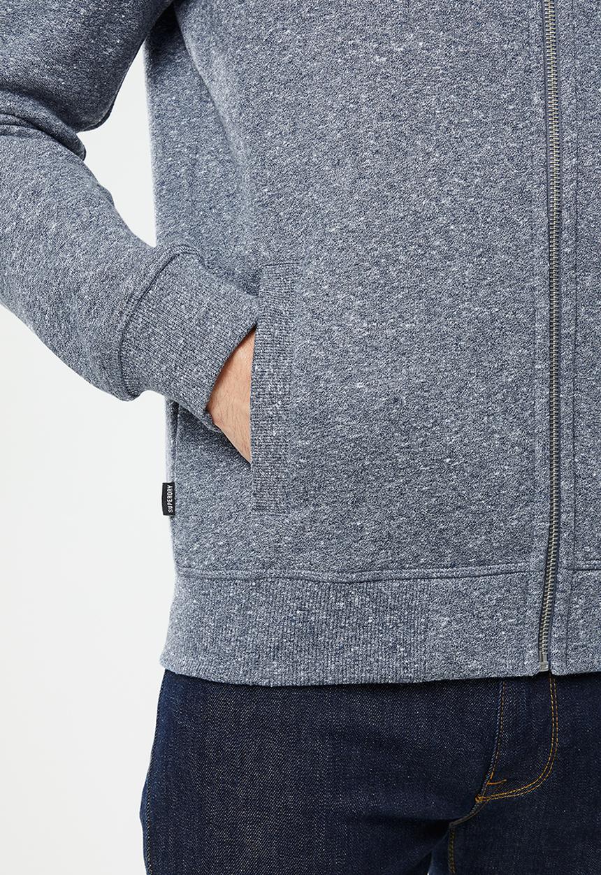 Superdry. - Vintage logo  zip track - tois blue grit