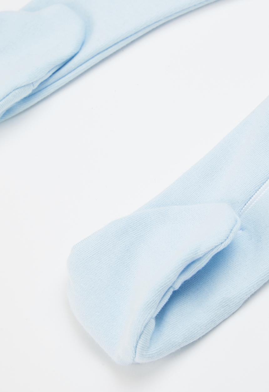 Little Lumps - Peeping bunnies zip babygro - blue