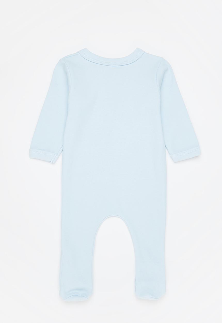 Little Lumps - Peeping bunnies zip babygro - blue