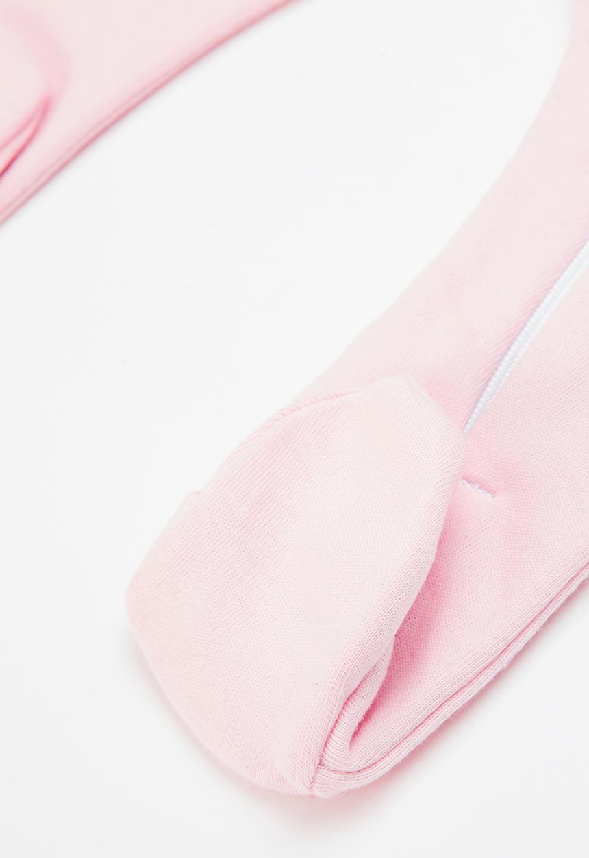 Little Lumps - Peeping bunnies zip babygro - pink