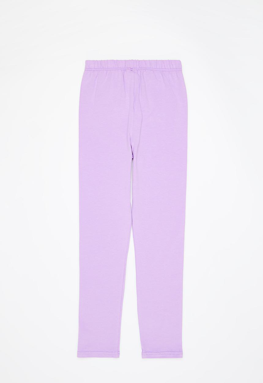 Rebel Republic - Girls 2 pack legging - purple & navy 