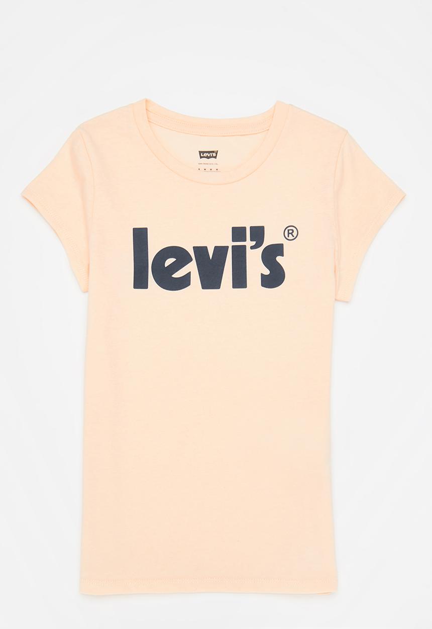 Levi’s® - Levi's girl basic tee shirt with poster - pale peach