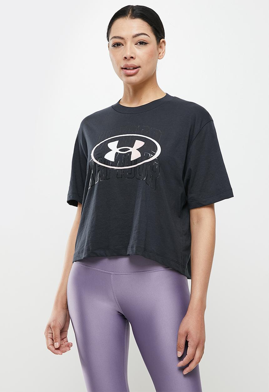 Under Armour - Live novelty short sleeve - black & retro pink