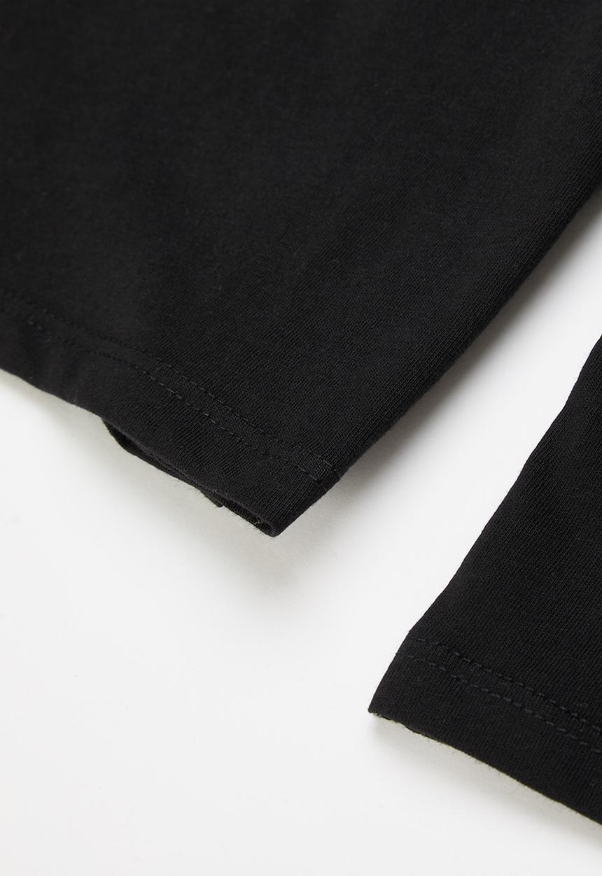 GUESS - Long sleeve guess triangle tee - jet black