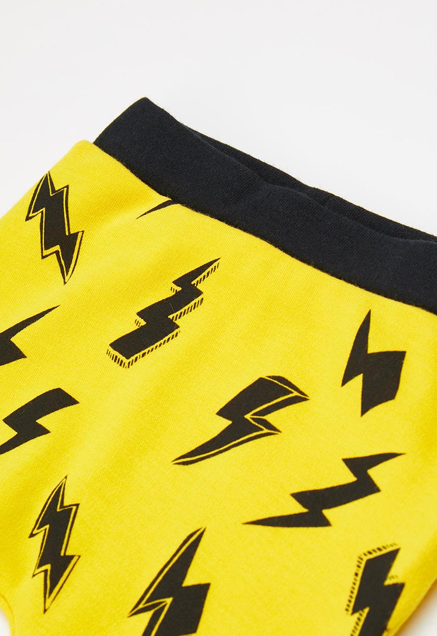 MINOTI - Baby cuff trousers - yellow & black 