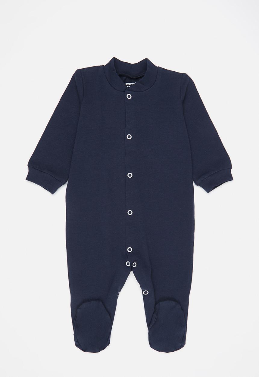 Pop Candy - Boys 2 pack long sleeve sleepsuit - blue & navy