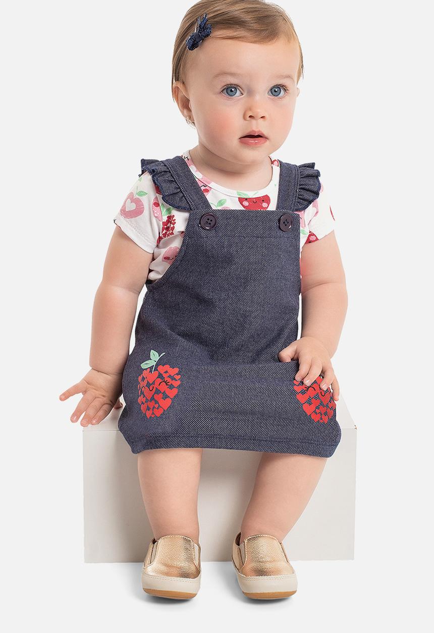 Quimby - Pinafore dress and blouse - white