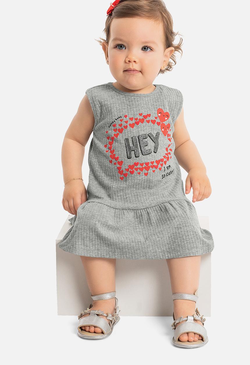 Quimby - Ribbed dress - grey