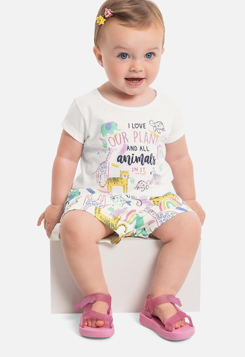 Quimby - T-shirt and shorts set - white