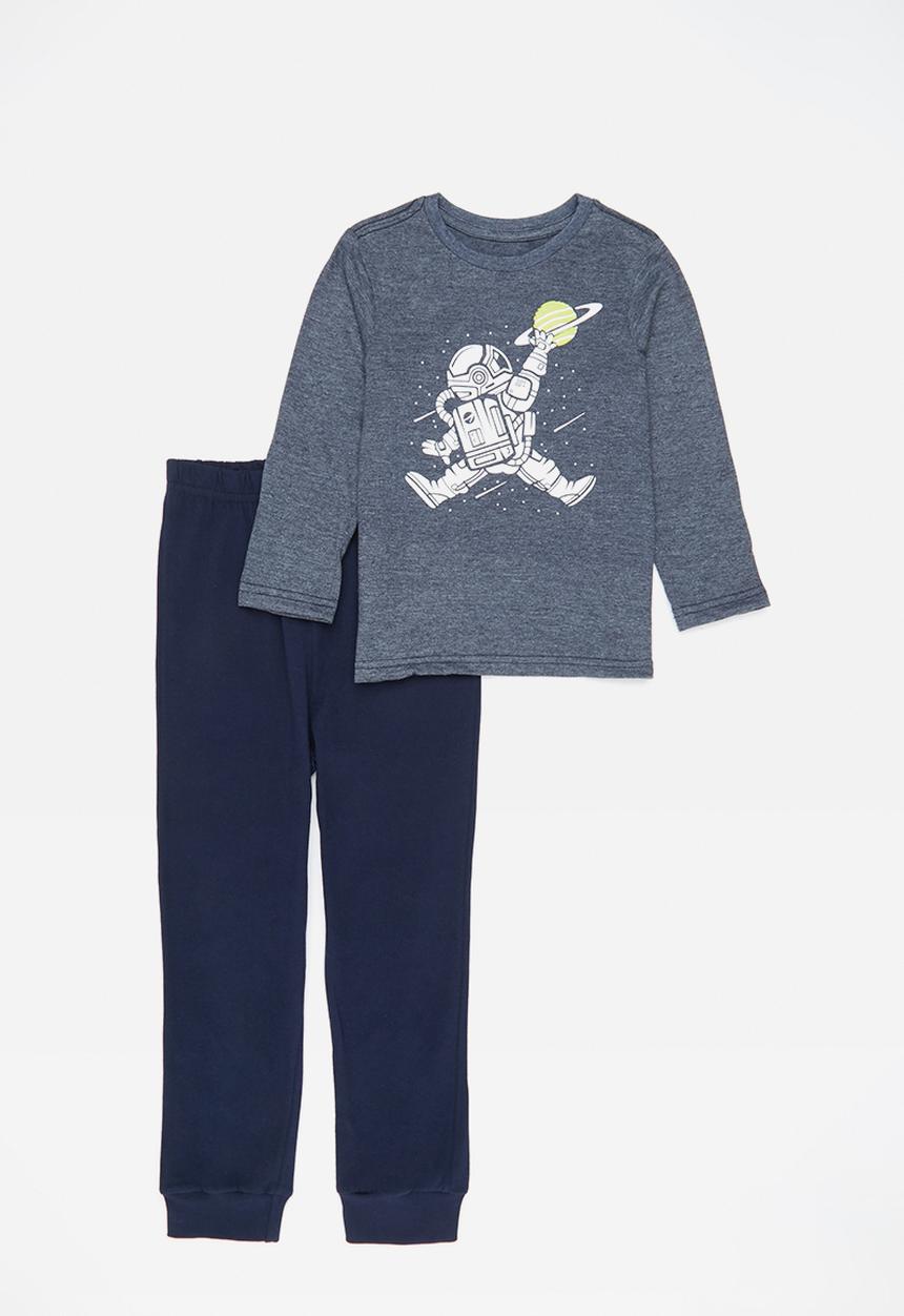Pop Candy - Boys tee & pants pj set - navy