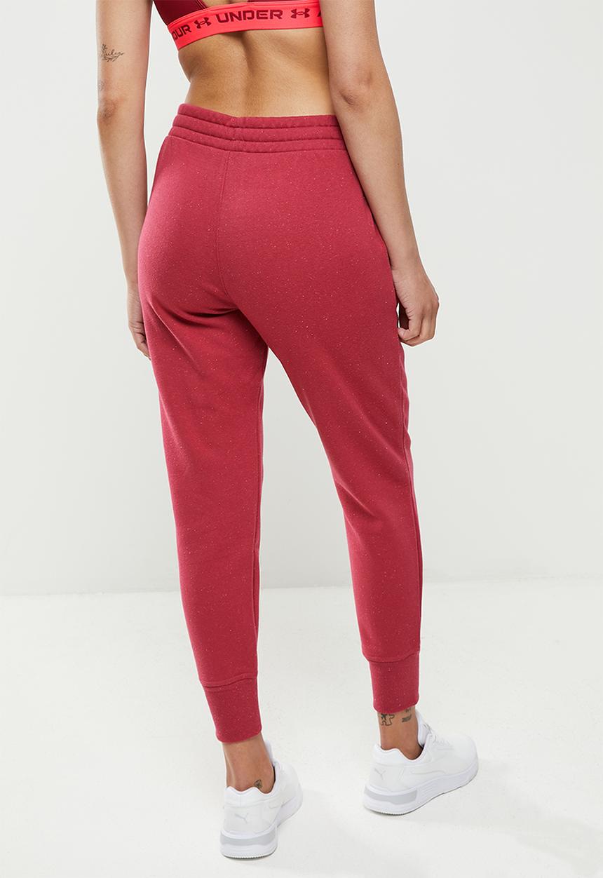 Under Armour - Rival fleece joggers - black rose & posh pink