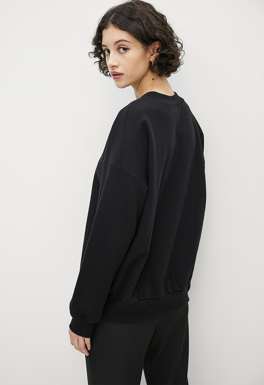 Superbalist - Graphic crew neck sweat - black