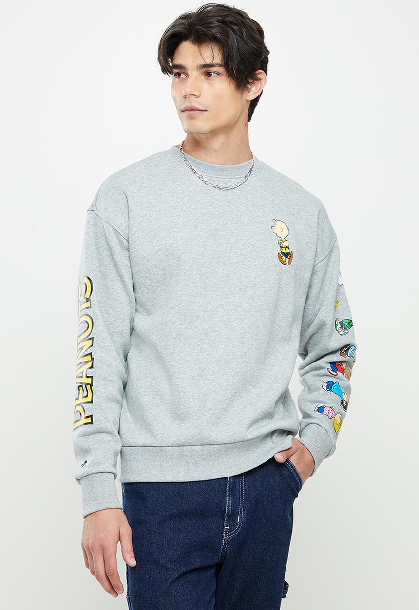 Converse - Converse x peanuts fleece crew - vintage grey heather