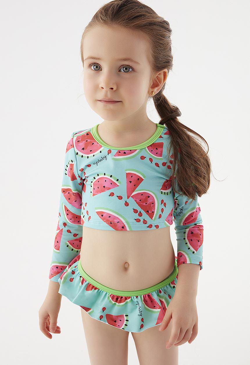 UP Baby - Upf 50+ protection bikini - green