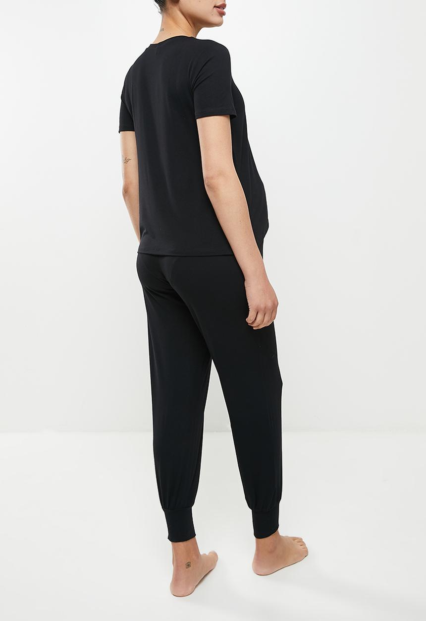 edit Maternity - Recovery nursing sleep set - black