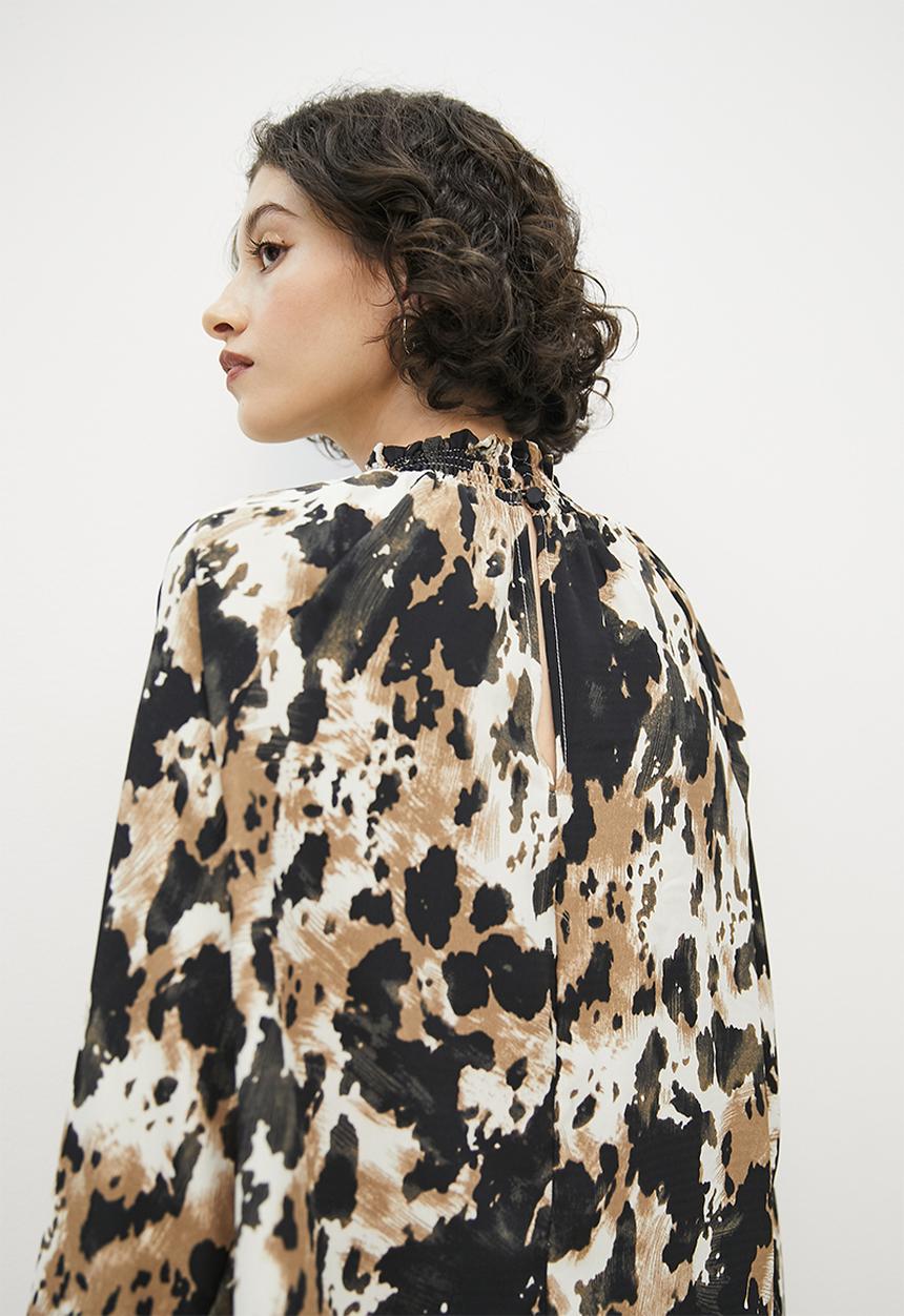 VELVET - Printed piecrust neck blouse - multiprint