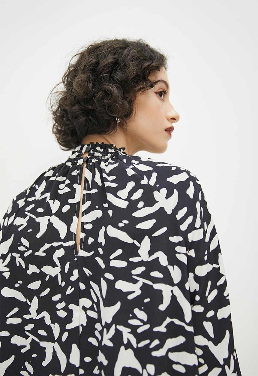 VELVET - Printed piecrust neck blouse - multiprint