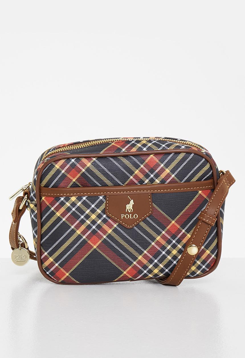 POLO - Tartan camera bag - black