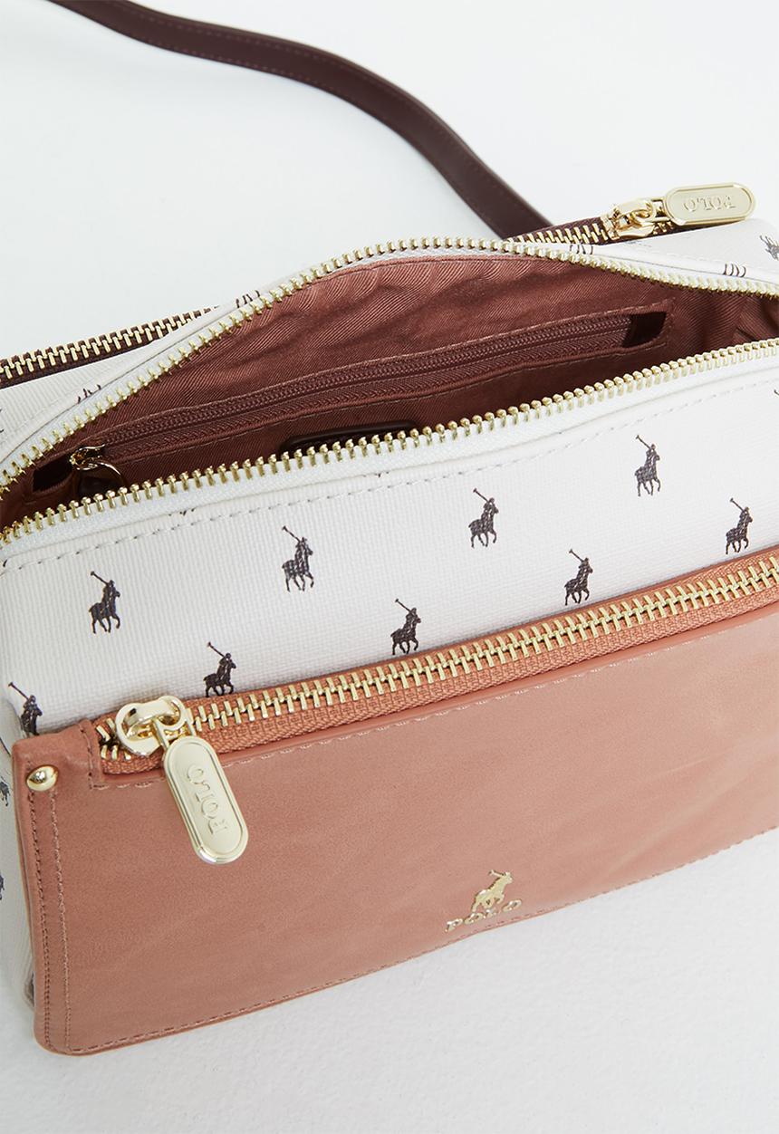 POLO - Colourblock sling - cream