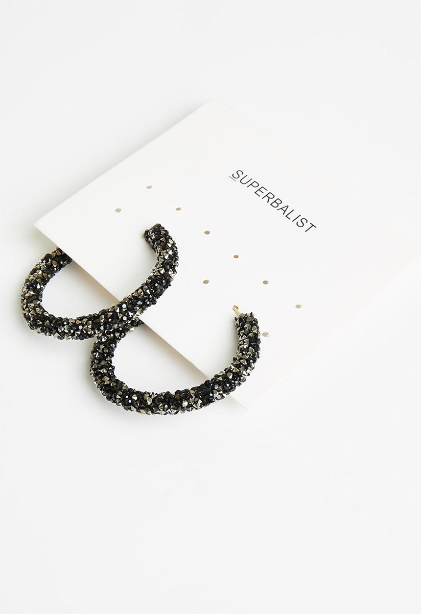 Superbalist - Blair hoop earrings - black 
