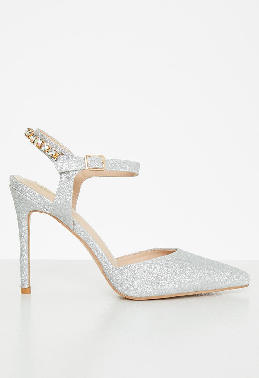 Footwork - Kono two part court heel - silver