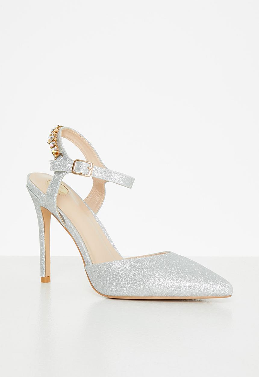 Footwork - Kono two part court heel - silver