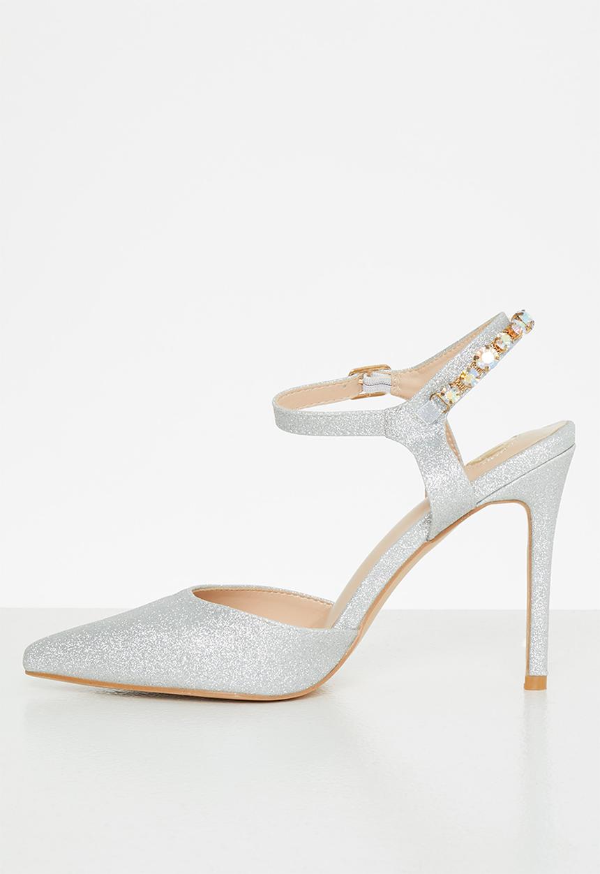 Footwork - Kono two part court heel - silver