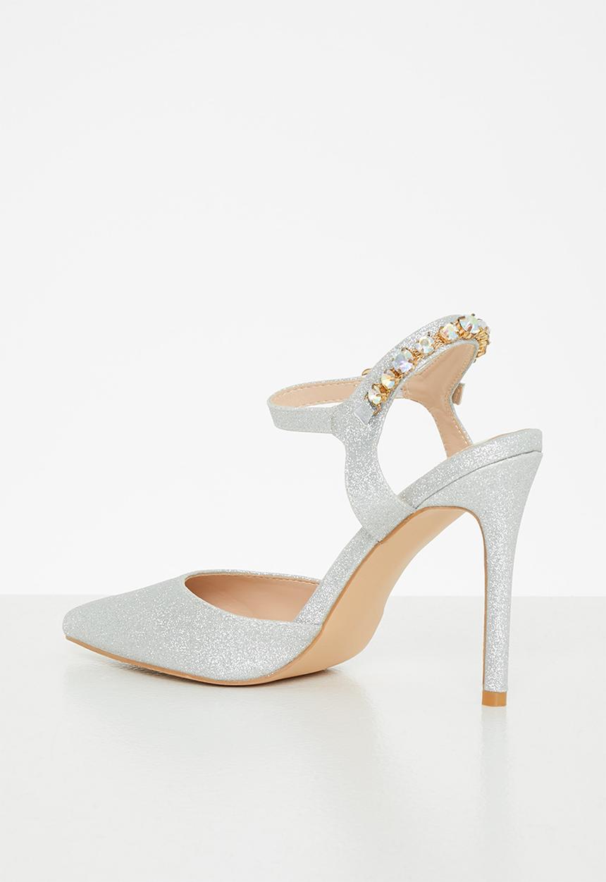 Footwork - Kono two part court heel - silver