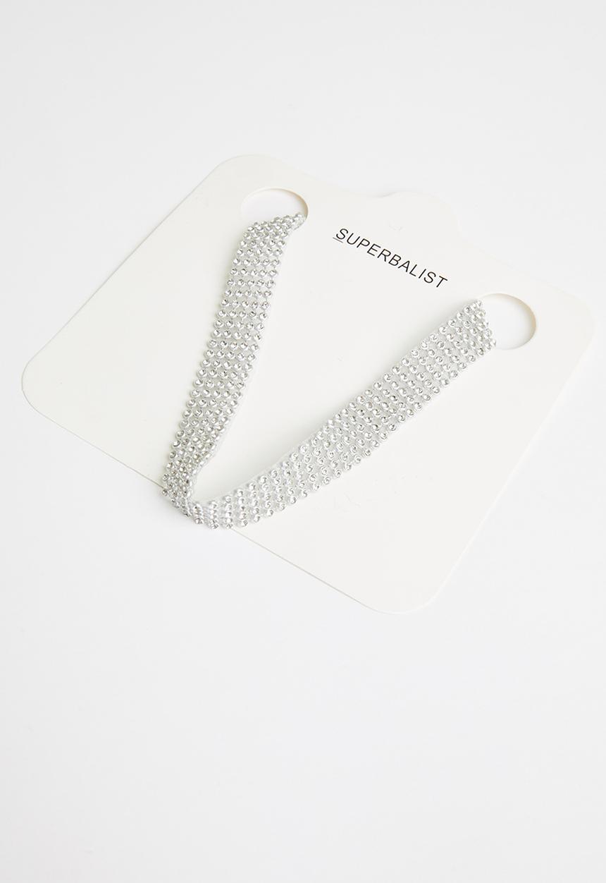 Superbalist - Diamante choker - silver