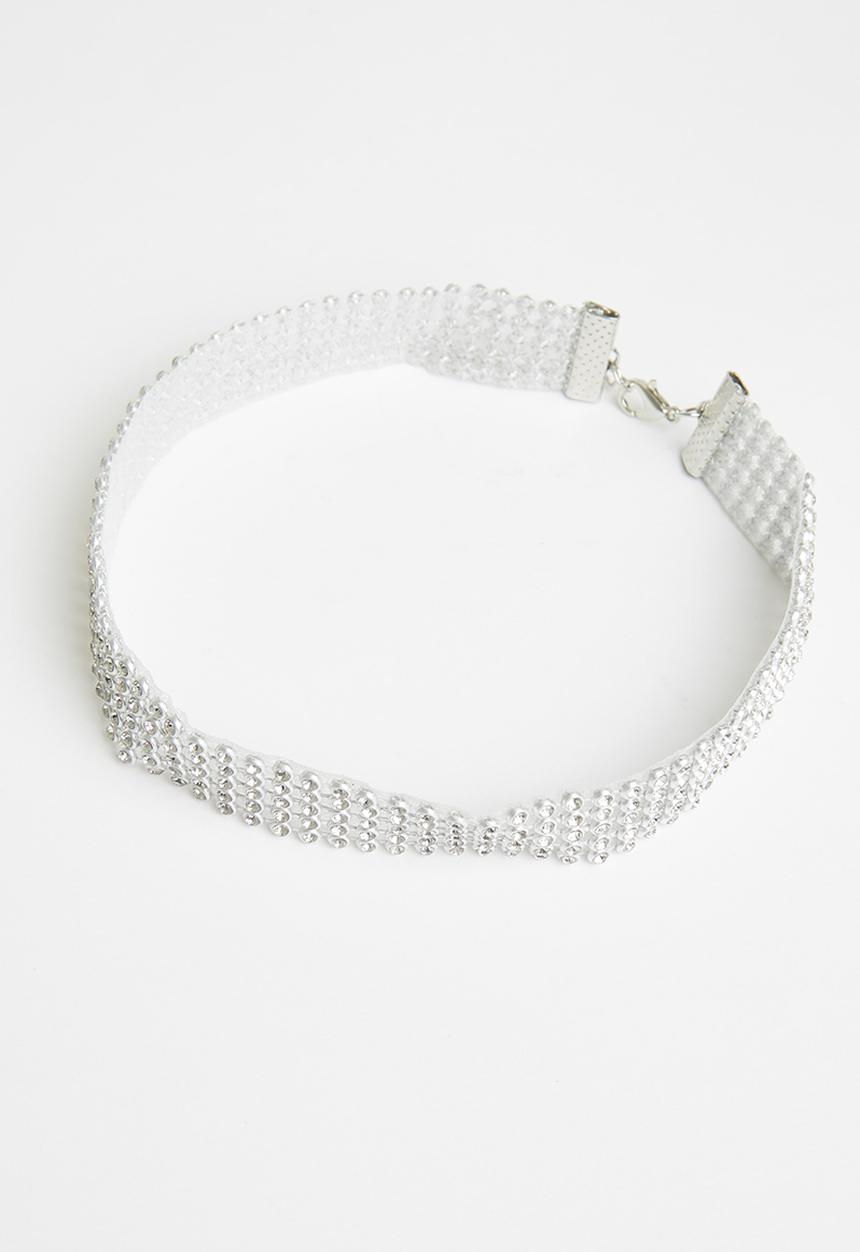 Superbalist - Diamante choker - silver