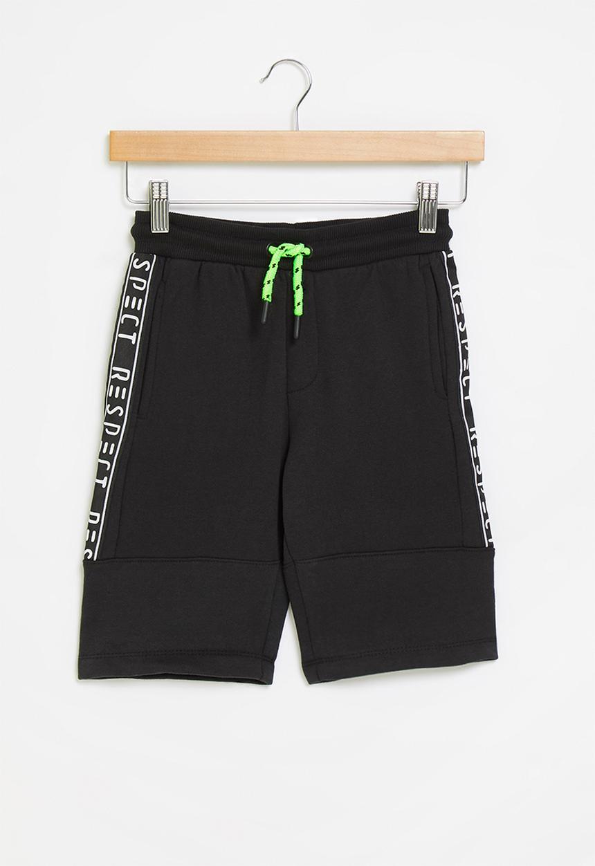 MINOTI - Teen boys respect fleece short - black