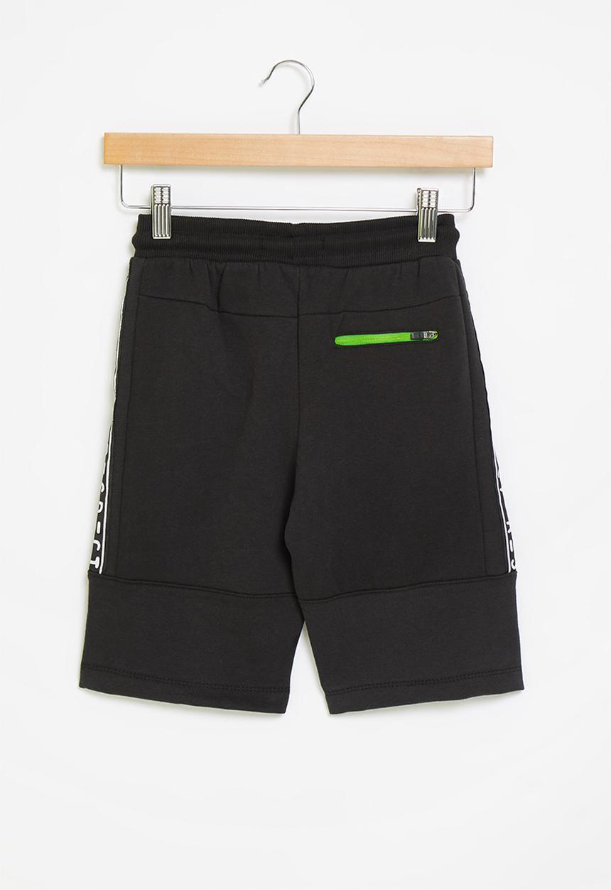 MINOTI - Teen boys respect fleece short - black