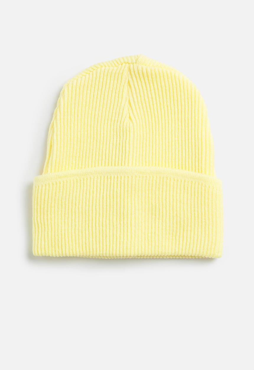 Superbalist - Fine rib knit beanie - yellow