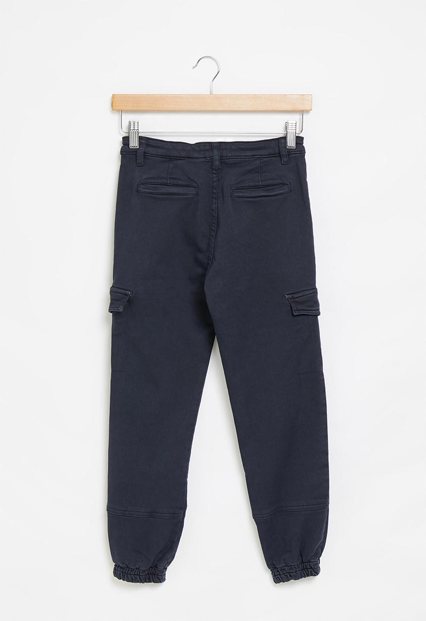 MINOTI - Teen boys knit look combat pant - navy