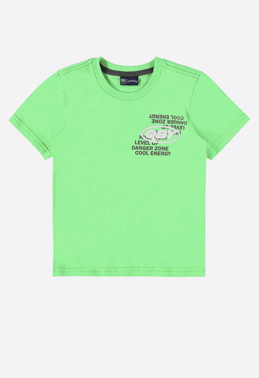 Quimby - Tee and microfiber bermuda set - green & black